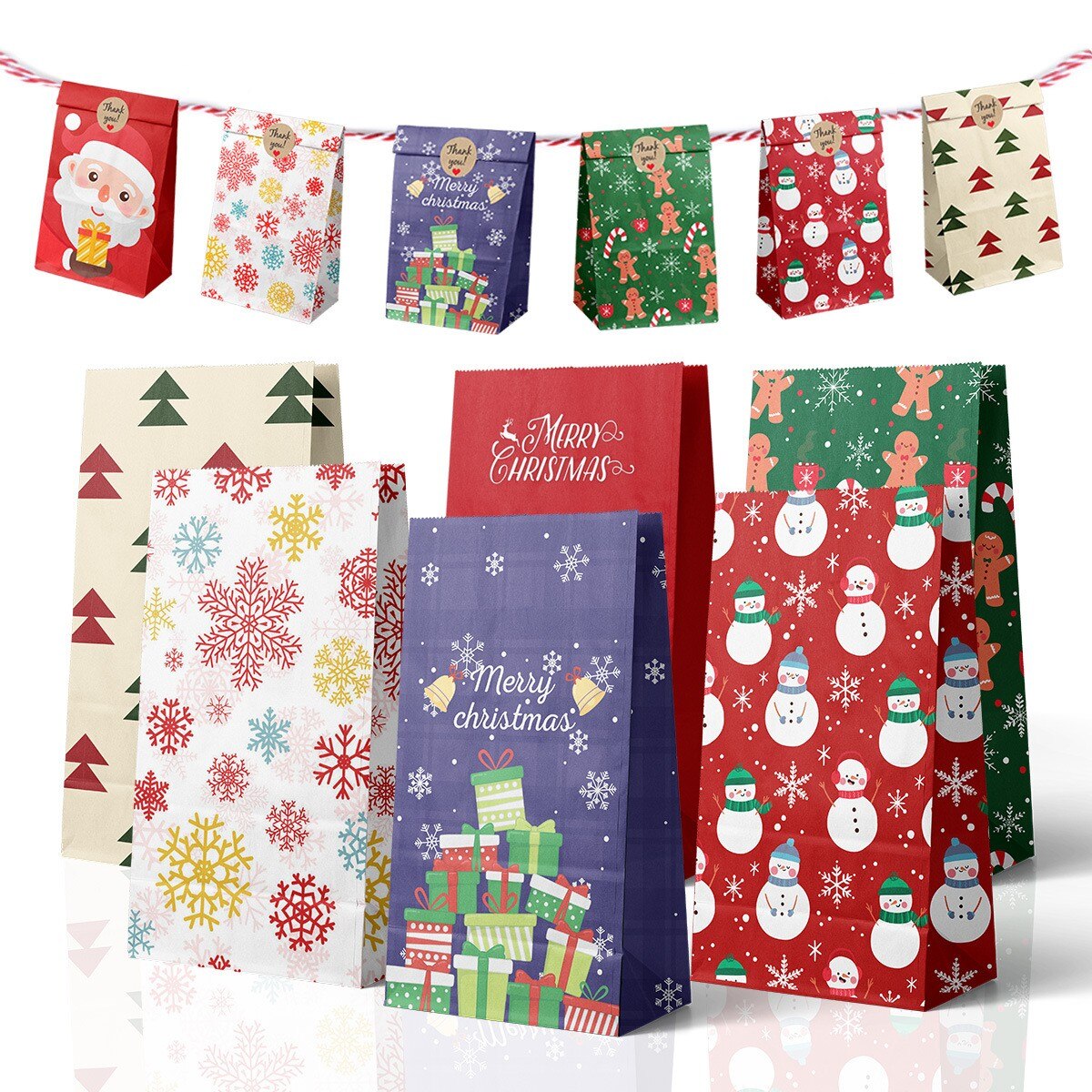 8 pçs/12 pçs papel kraft doces - Cookies Pack avaliação e preço
