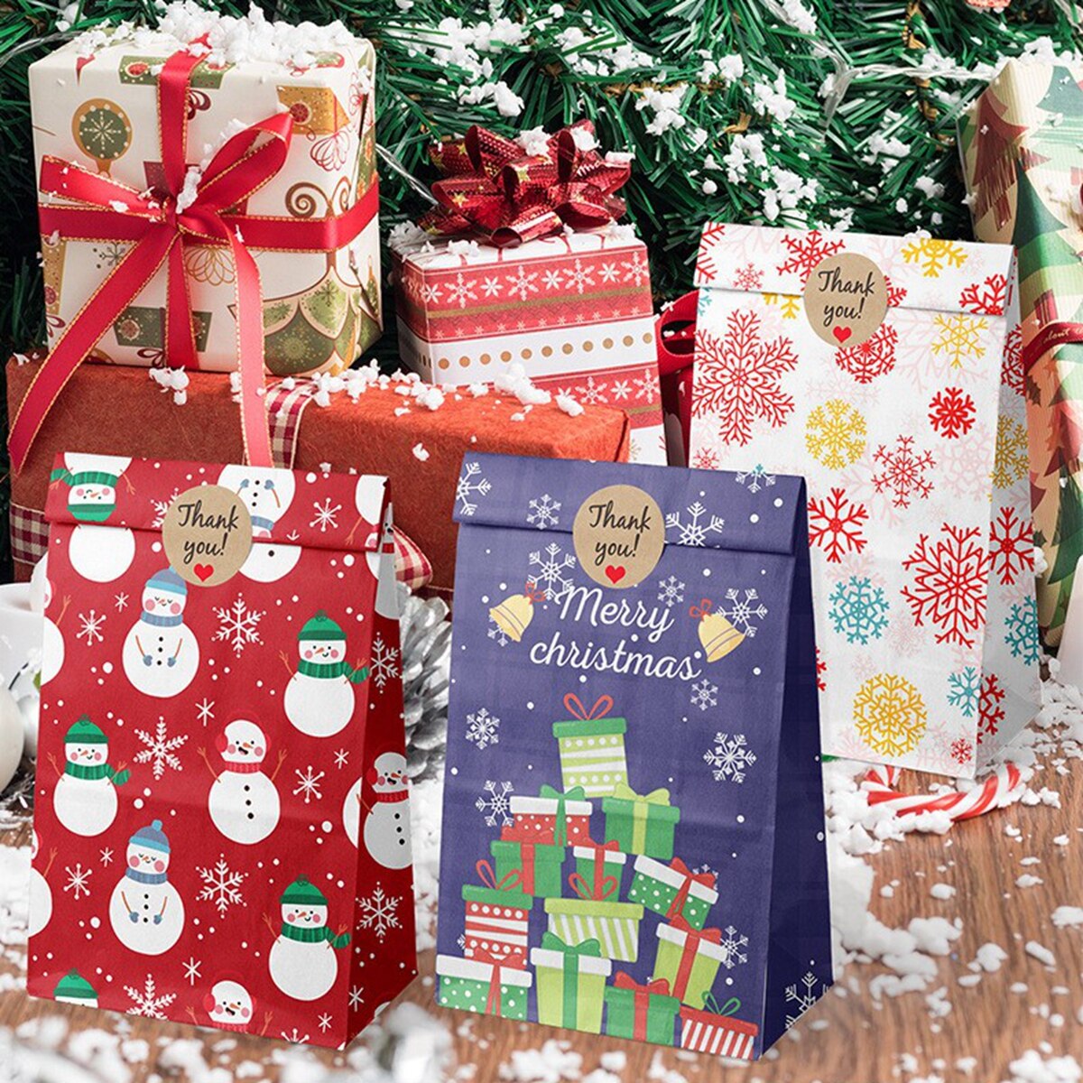 8 pçs/12 pçs papel kraft doces - Cookies Pack avaliação e preço