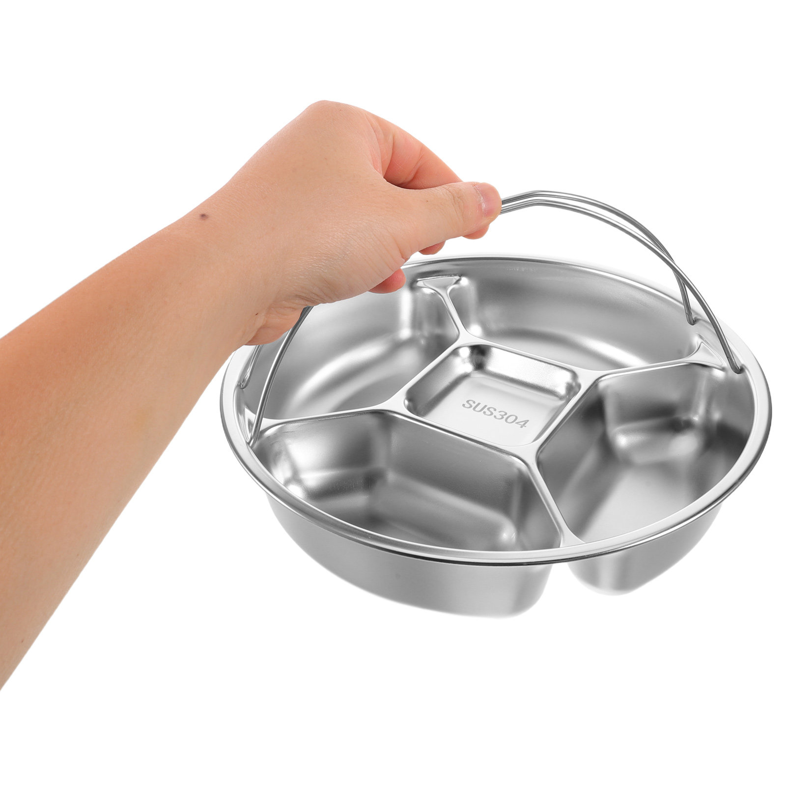 Bandeja de servir em aço inoxi - Healthy Snacks Food avaliação e preço