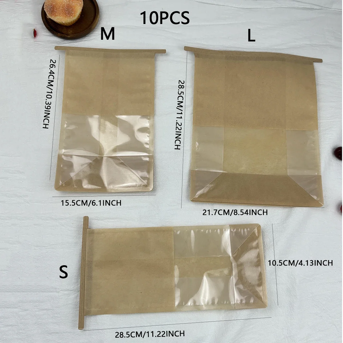 10 pçs papel kraft com janela  - Cookies Pack avaliação e preço